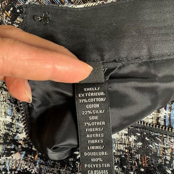 J.Crew Size 6 Cotton Silk Blend Tweed Mini Skirt Back Zip Lined Office Chic - Picture 10 of 11